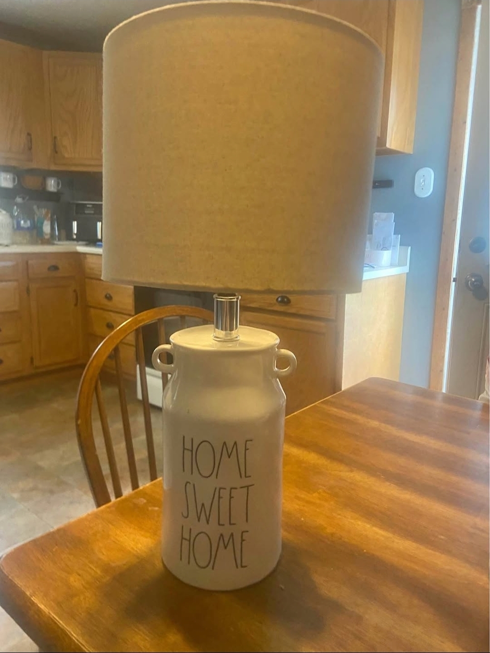Rae Dunn Home Sweet Home Ceramic Table Lamp - Cream